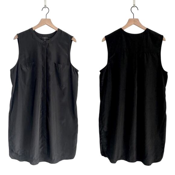 Mossimo Black Sleeveless Button Up Shirt Tunic Dress Size XXL - Picture 1 of 5